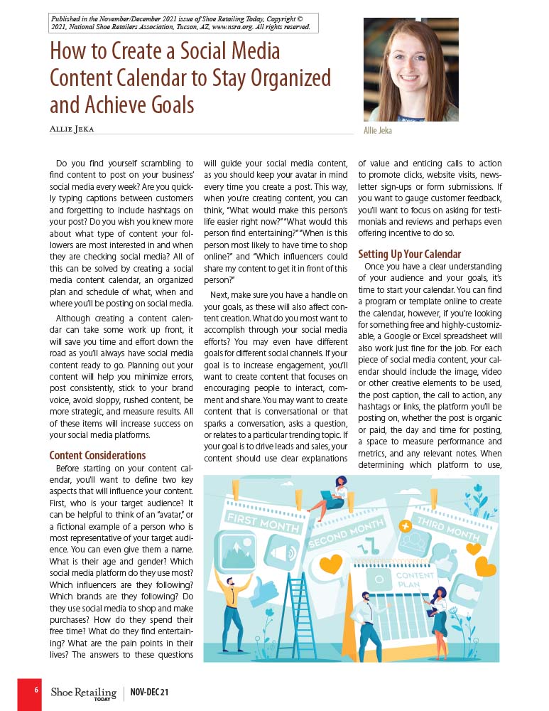 How to Create a Social Media Content Calendar to Stay Organized and Achieve Goals