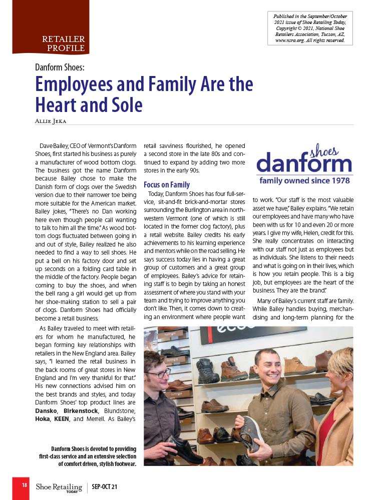 Danform Shoes: Employees and Family are the Heart and Sole