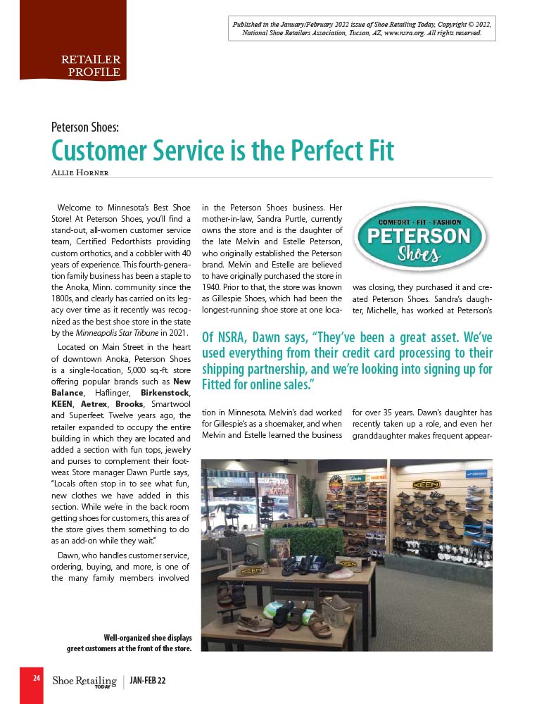 Peterson Shoes: Customer Service is the Perfect Fit